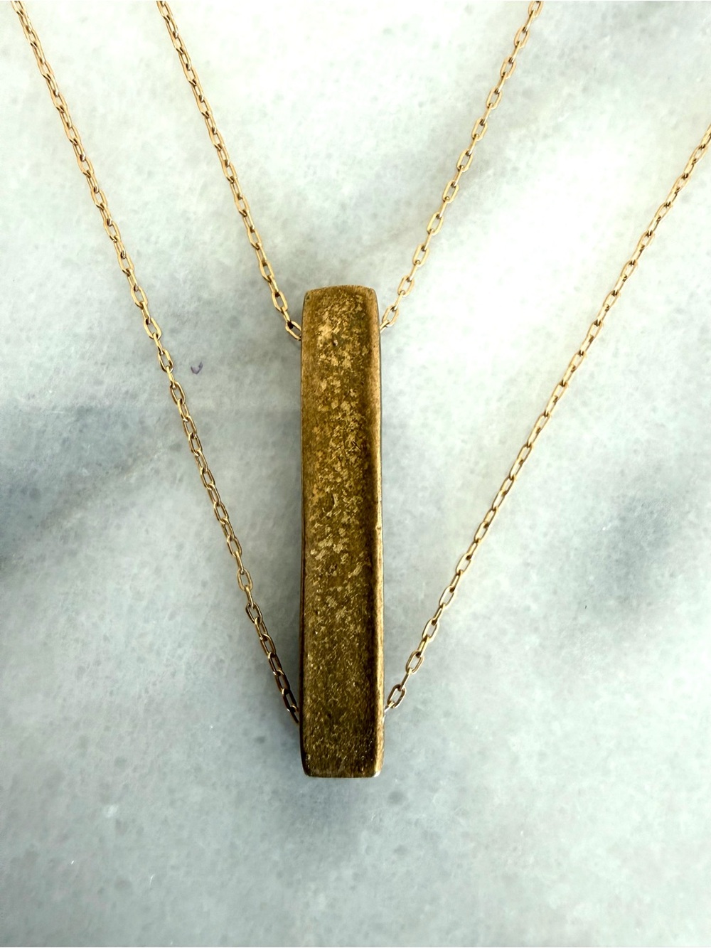Gold Bar Double-Layer Necklace - Women’s Jewelry